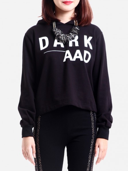 Apparel After Dark AAD Crop Hoodie (Black)