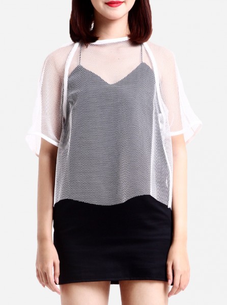 Apparel After Dark Full Mesh Tshirt (White)