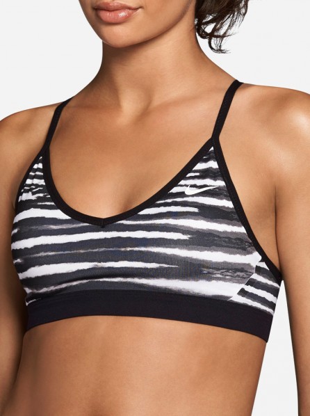 Nike Women Pro Indy Tiger Sport Bra (Black)