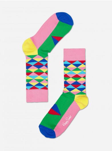 Happy Socks Triangle Socks (Pink/Green)