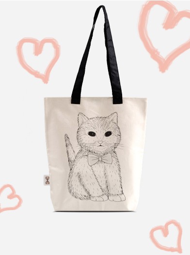 PITA Cat Tote (Broken White)