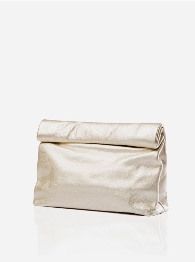 Marie Turnor Lunch Clutch (Platinum Pebble)