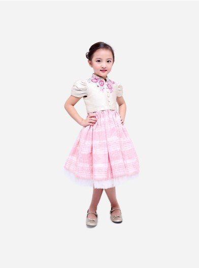  7 O clock Butterfly Garden Dress (Pink)
