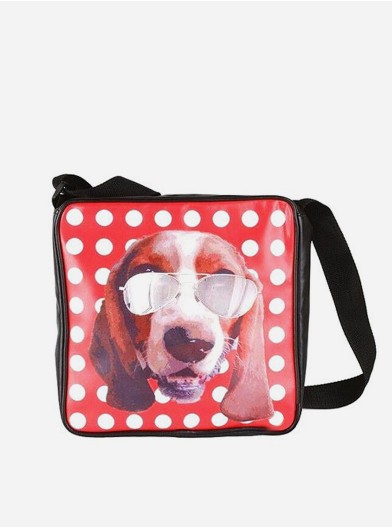 JIP School Bag Funky Head Dog (Red)