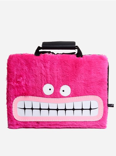 Peppercorns Monster Laptop Case Teethy Kunty (Pink)