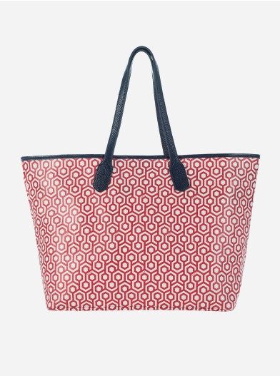 Mischa Jet Set Tote (Red/Navy)