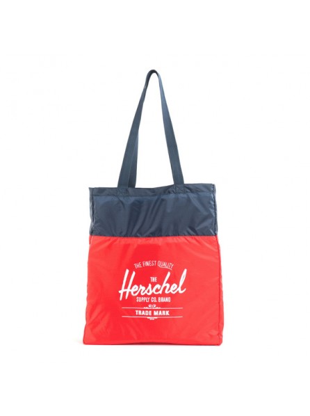 Herschel Packable Classic Tote Bag (Navy/Red)