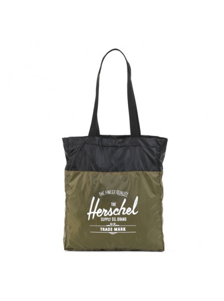 Herschel Packable Classic Tote Bag (Army/Black)