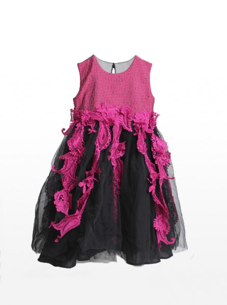 7 o clock Couture Glam Rouge Dress (Fuchsia)