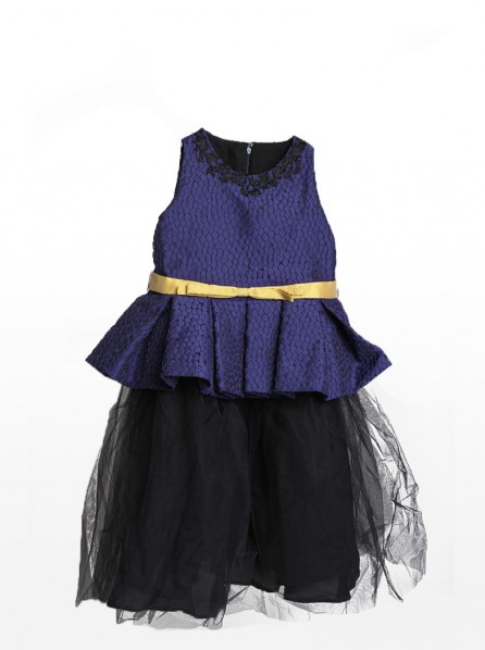 7 o clock Couture Midnight Blue Dress (Blue)