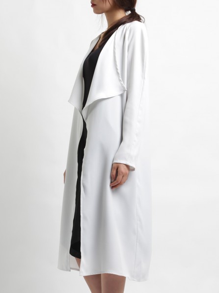 Apparel After Dark Minimalist Long Cardigan (Off White)