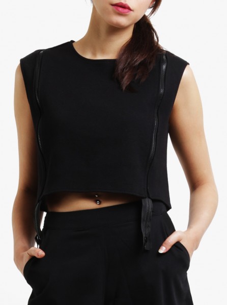 Apparel After Dark Zipper Top (Black)