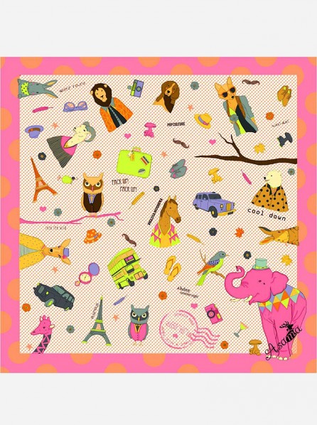 ASAMA Original Scarf Animal Stylish (Pink)