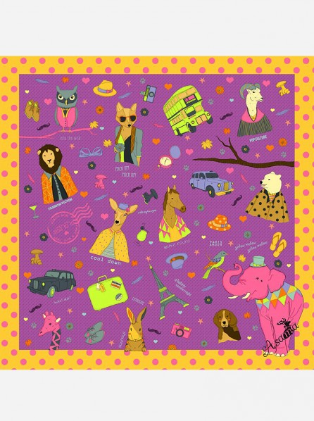 ASAMA Original Scarf Animal Stylish (Purple)