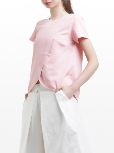Anynome Soft Overlap Top (Pink)
