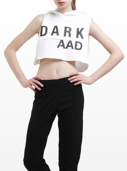 Apparel After Dark Cropped Hoodie (White)