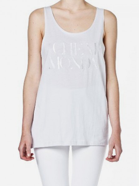 Cheap Monday Ladies Nomi Logo Tank (White)
