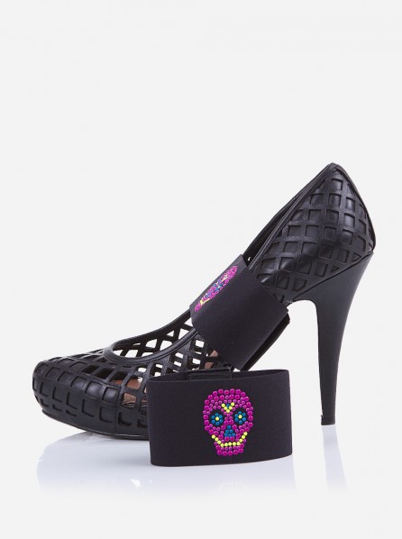 Cut and Paste S.C.R.E.A.M. Shoe Straps SKULL (PURPLE)
