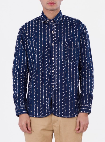Elhaus Panna Shirt Diamond Calico (Blue/White)