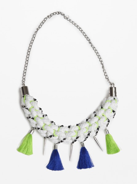 FA Long Chain Knot Necklace (White)