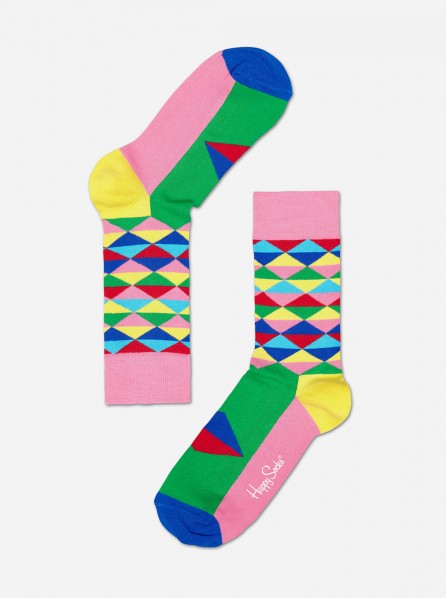 Happy Socks Triangle Socks (Pink/Green)