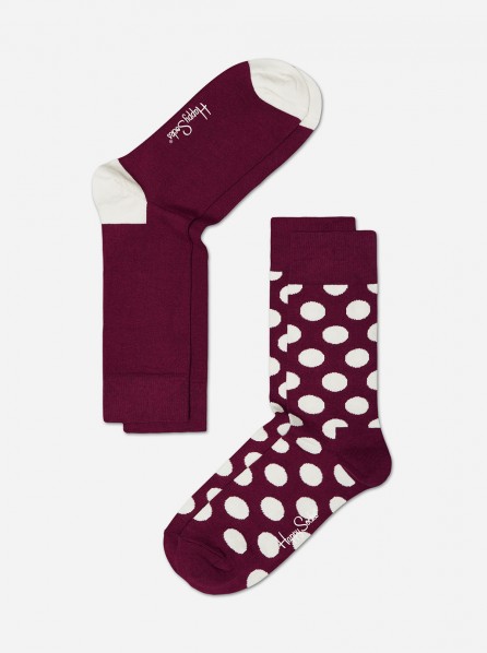 Happy Socks Two Pack Socks (Red/White Dot)