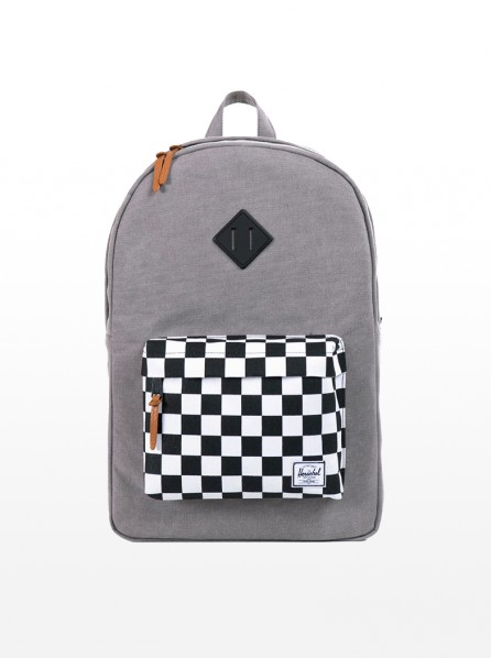 Herschel Heritage Canvas Backpack (Washed Black/Checkerboard)