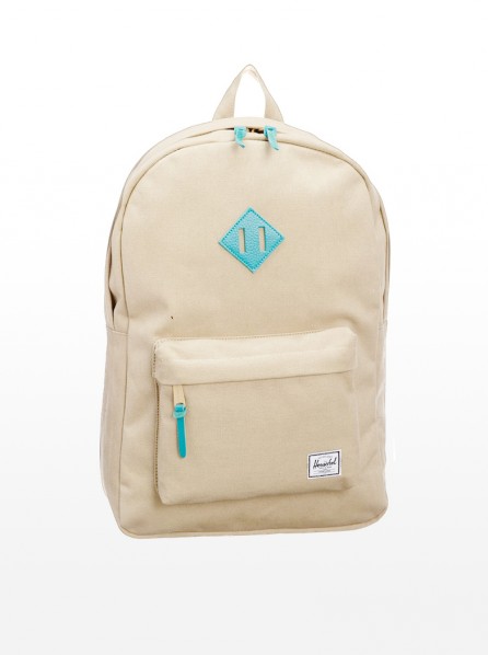 Herschel Heritage Canvas Backpack (Washed Khaki/Bone/Teal)