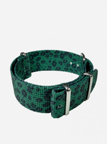 Hypergrand Strap Jade Leopard Silver (Green)