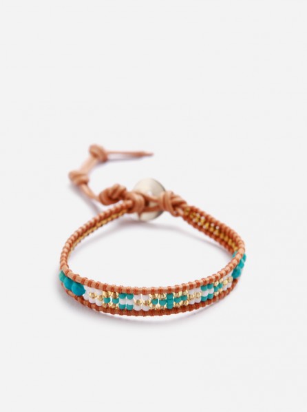 Lady Charm Single Seed Beads (Brown)