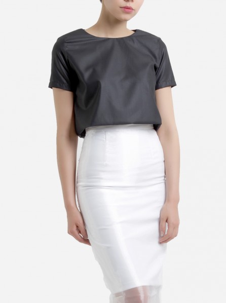 Eunoia Aegean Cropped Top (Black)