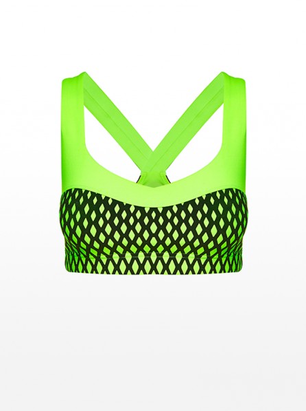 Lorna Jane Dimension Sports Bra (Hyper Lime)