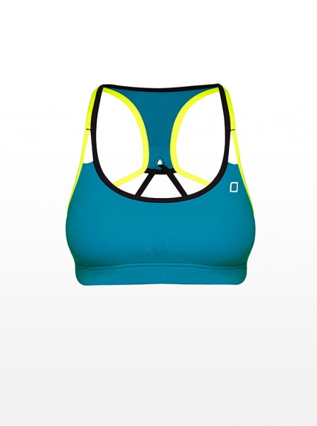 Lorna Jane Two Step Bra (Aquarium Multi)