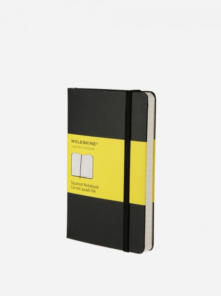 Moleskine Classic Notebook Squared Hard Cover Pocket (Black)
