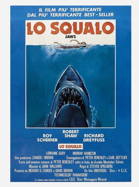 Movie Poster Shop Jaws (1975) Italian 68.6X101.6 cm