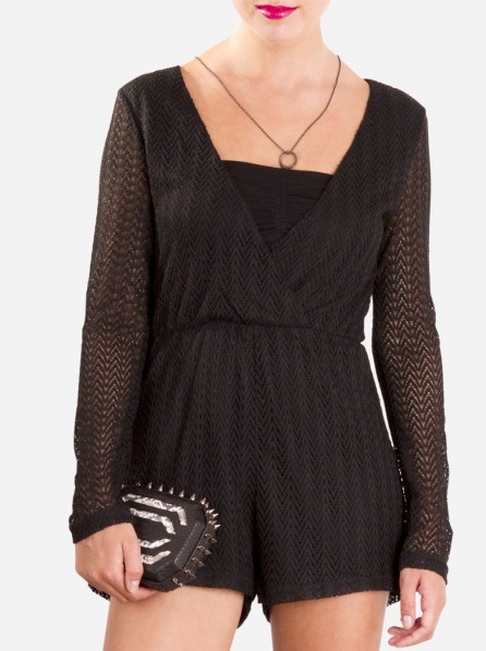 Mink Pink Xanadu Playsuit (Black)