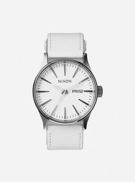 NIXON Sentry Leather (Silver/White)