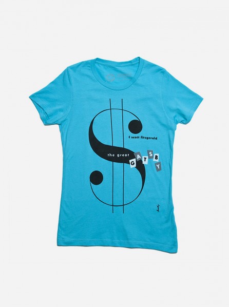 Out Of Print Ladies The Great Gatsby Lustig Edition T-Shirt (Tahiti)