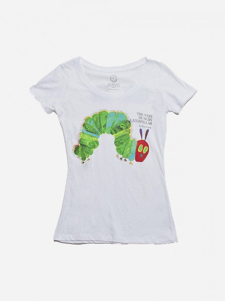 Out Of Print Ladies The Very Hungry Caterpillar T-Shirt (White)