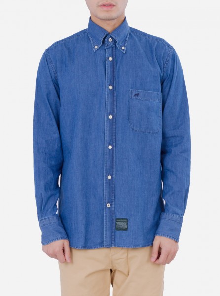 Sacoor Brothers Denim Shirt Button Down (Mild Blue)
