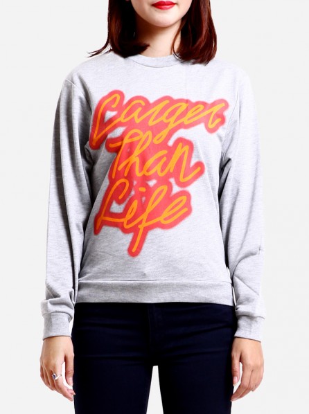 Cheap Monday Shaw Larger Than Life Sweat (Grey Melange)
