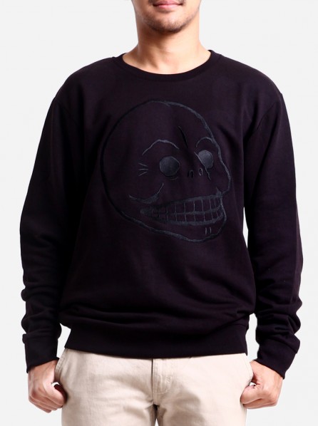 CHEAP MONDAY Men Per Skull Sweat (Harsh Concrete)