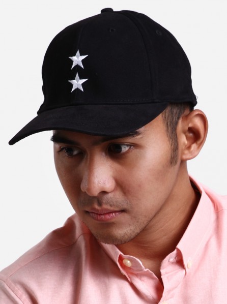 Gents Twin Chopper Cap (Black/White)