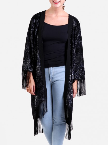 Mink Pink Croc Dead Gorgeous Kimono (Midnight)