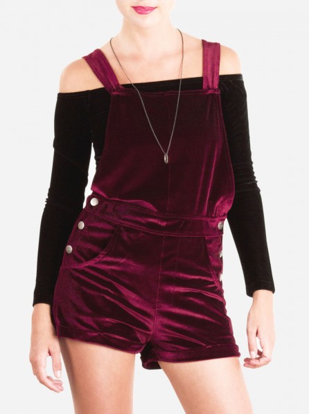 Mink Pink Troublemaker Playsuit (Wine)