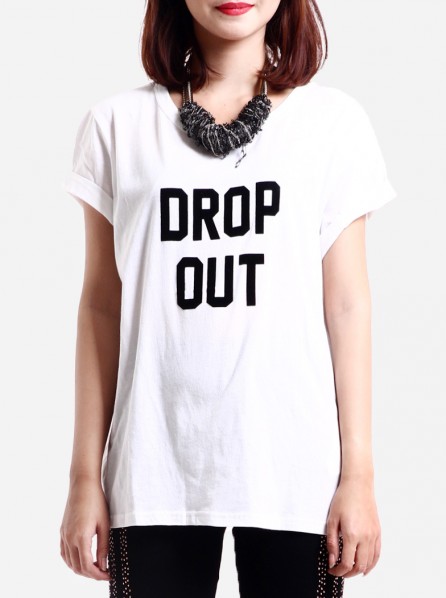 MINKPINK Drop Out Tee (White)