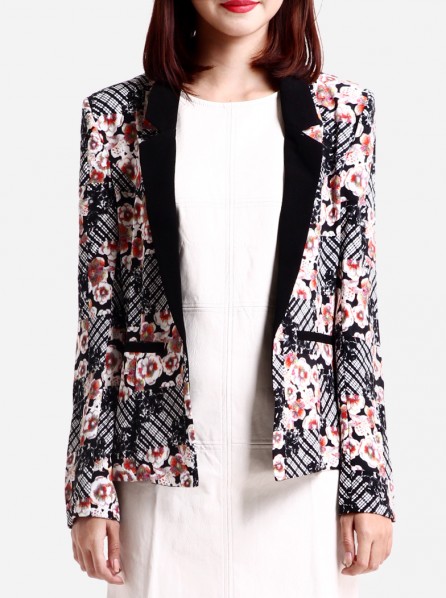 MINKPINK Shibori Flower Blazer (Black)