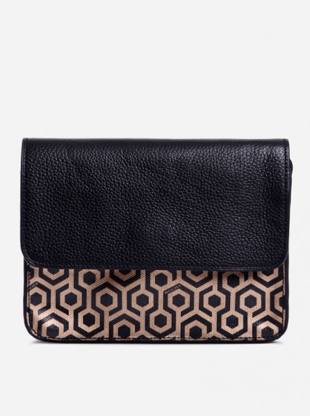 Mischa Box Bag Leather (Antique Gold/Black)
