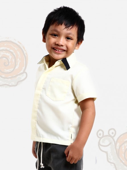 PLAYDATE Chamomile Short Sleeved Shirt (Yellow)