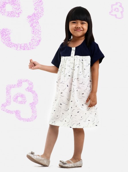 PLAYDATE Hazelnut Macaroon Tunic Dress (Broken White)